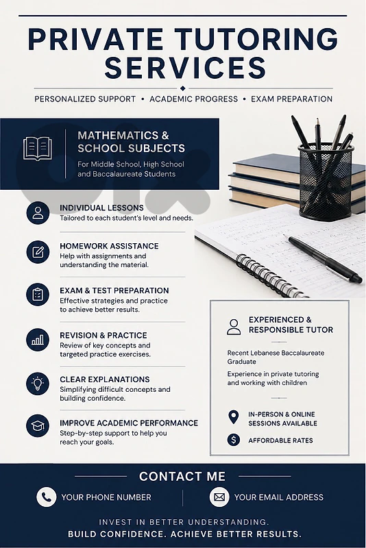 Private Tutoring Services 📚