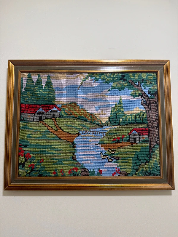 Canvas needlepoint tapestry
