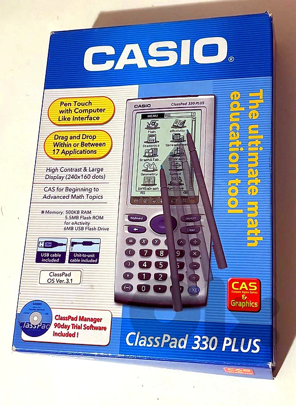 Casio ClassPad 330 PLUS Graphing Calculator – Complete w/ Box & Stylus