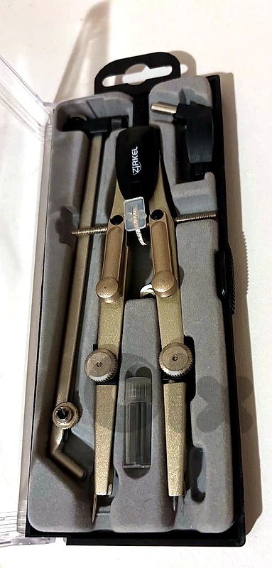 ZIRKEL Precision Metal Compass Set – Drafting/Geometry, New