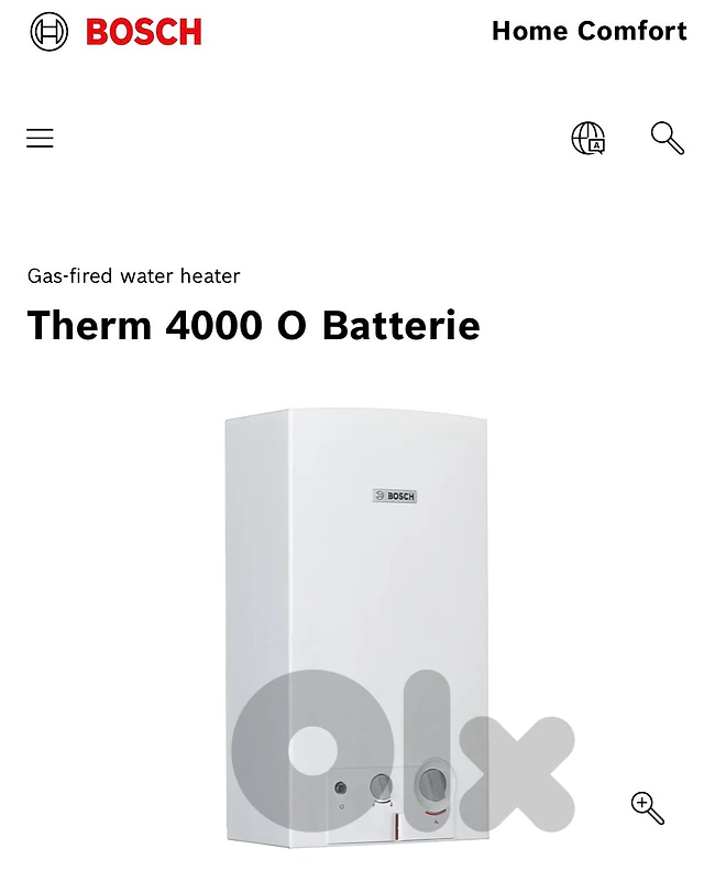 BOSCH Gas-fired water heater