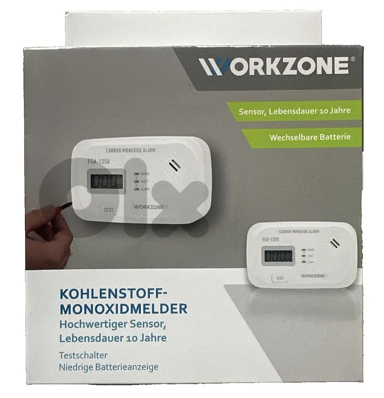 workzone carbon monoxide detector