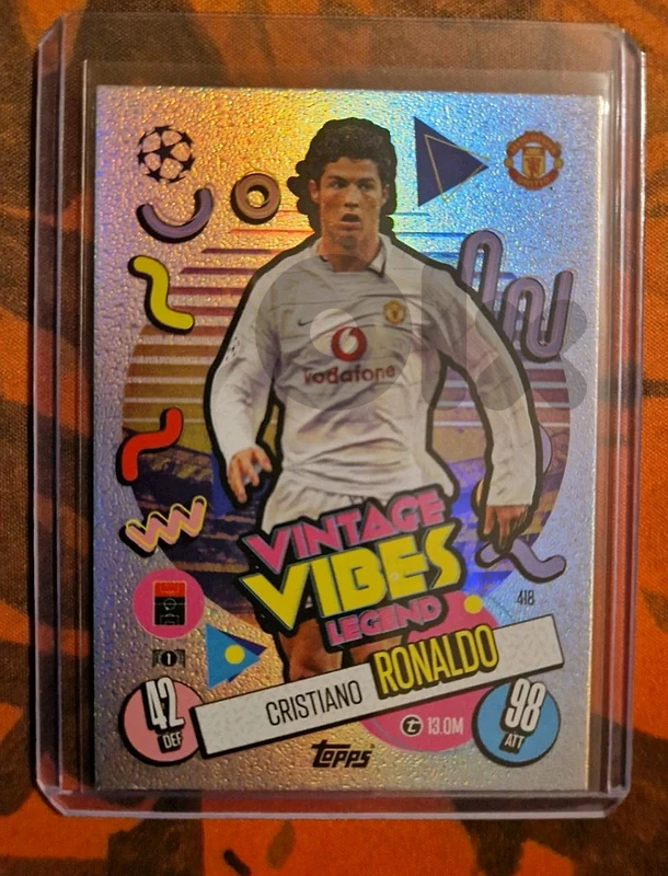 2024–25 Topps Match Attax UEFA insert card featuring Cristiano Ronaldo