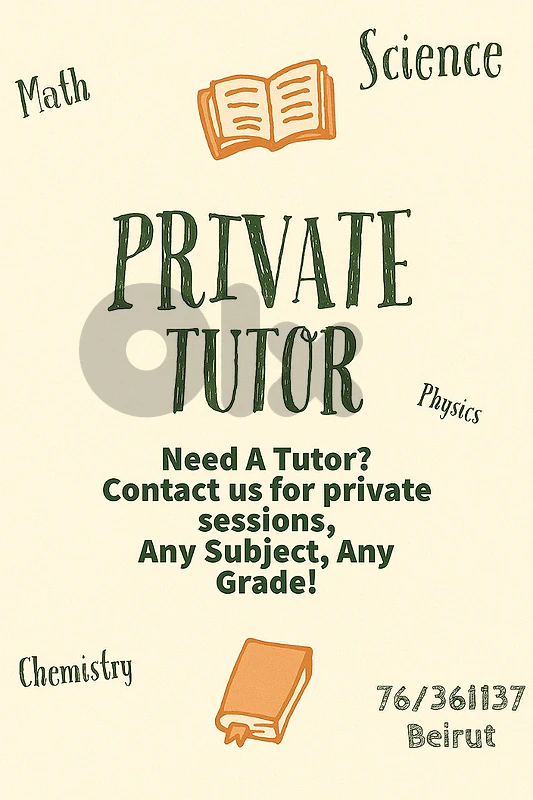 Private Teacher - Tutor - Private Lessons - Agenda