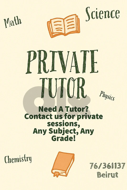 Private Teacher - Tutor - Private Lessons - Agenda