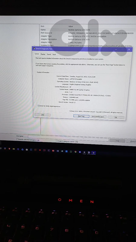laptop hpomen 17-ap0xx