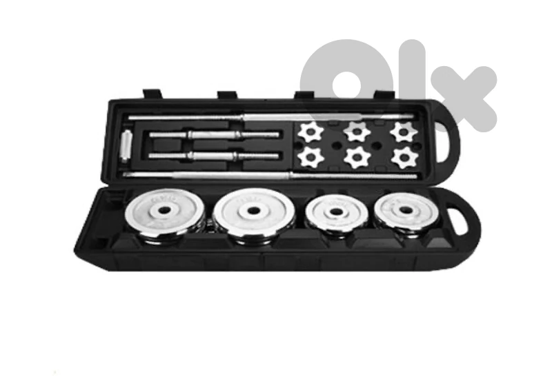 50Kg Chrome Barbell & Dumbbells Set