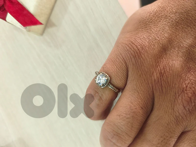1 Carat Moissanite Ring 925 Sterling Silver – GRA Certified