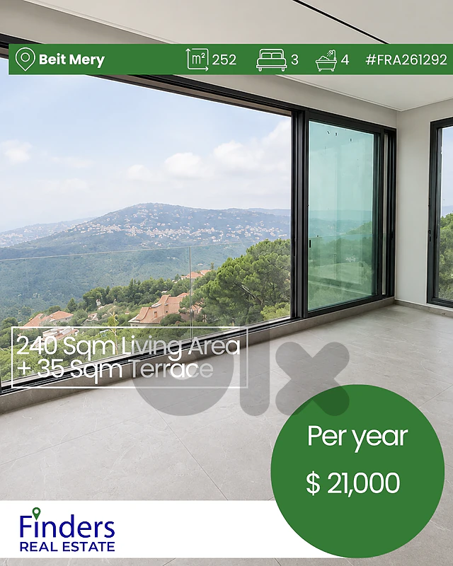 Apartment for rent in Beit Mery! شقة للإيجار في بيت مري!