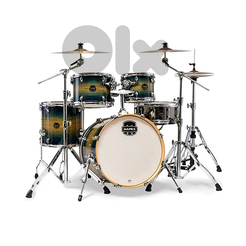 Mapex Armory Fusion 5-Piece Acoustic Drumset – Rainforest Burst