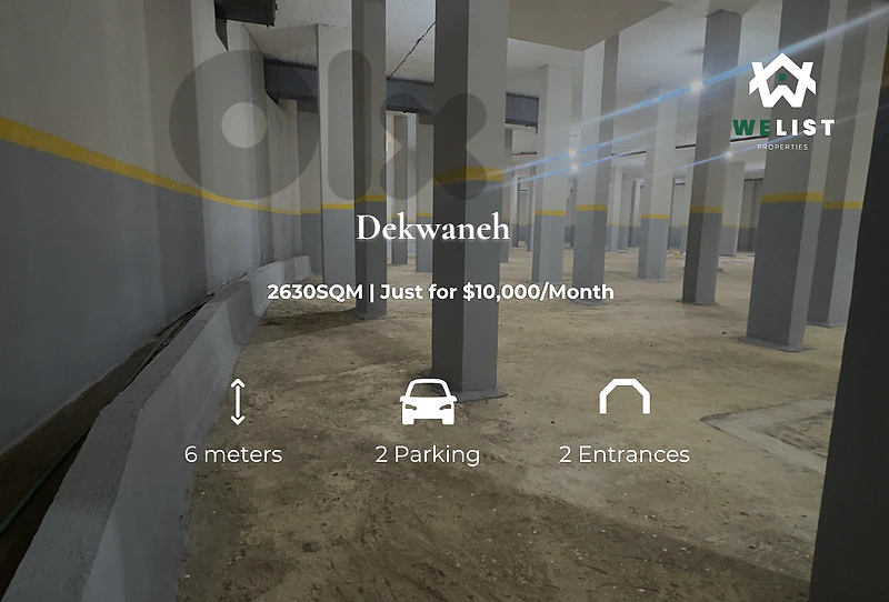 Warehouse for rent in Dekwaneh مستودع للاجار في منطقة الدكوانة