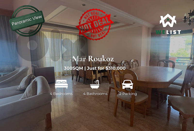 Apartment Duplex for sale in Mar Roukoz شقة للبيع في منطقة مار روكز