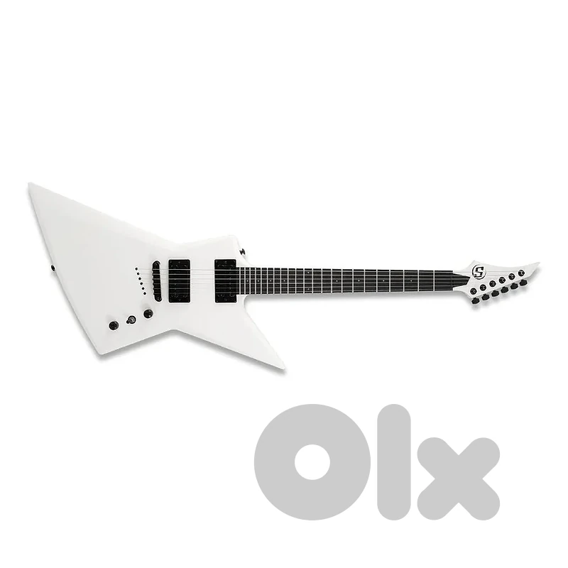 S by Solar EB4.6W Electric Guitar – White Matte (Gig Bag Included)