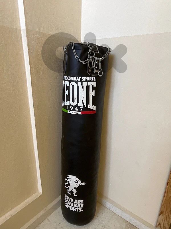 punching bag with boxing gloves
