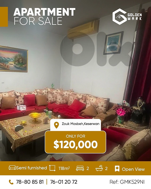 GMK529NI - Apartment For Sale In Zouk Mosbeh - شقة للبيع في ذوق مصبح