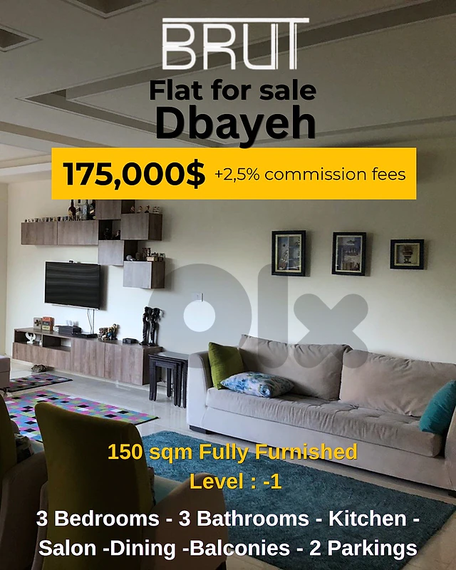 Esken eligible fully Furnsihed 150 sqm Apartment for sale in Dbayeh