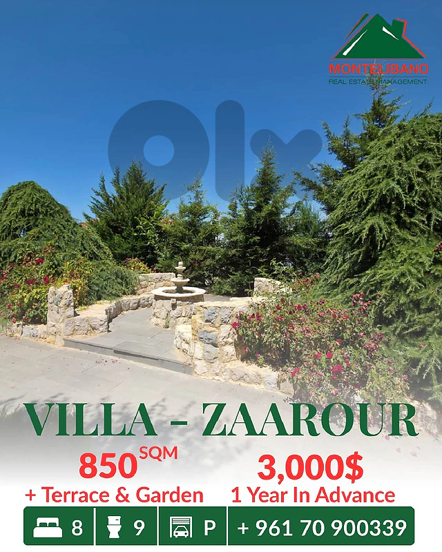 Fully Furnished & Decorated 850 sqm Villa For Rent in Zaarour زعرور Fully Furnished & Decorated 850 sqm Villa For Rent in Zaarour زعرور