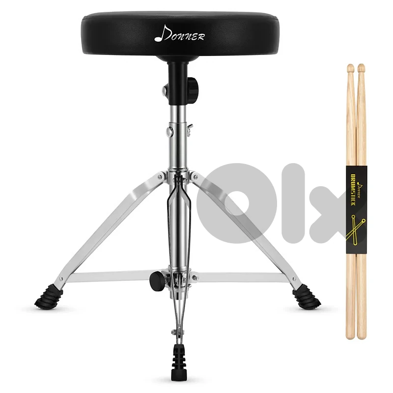 Donner Adjustable Height Drum Throne With A Pair Maple Mood Drum Stick