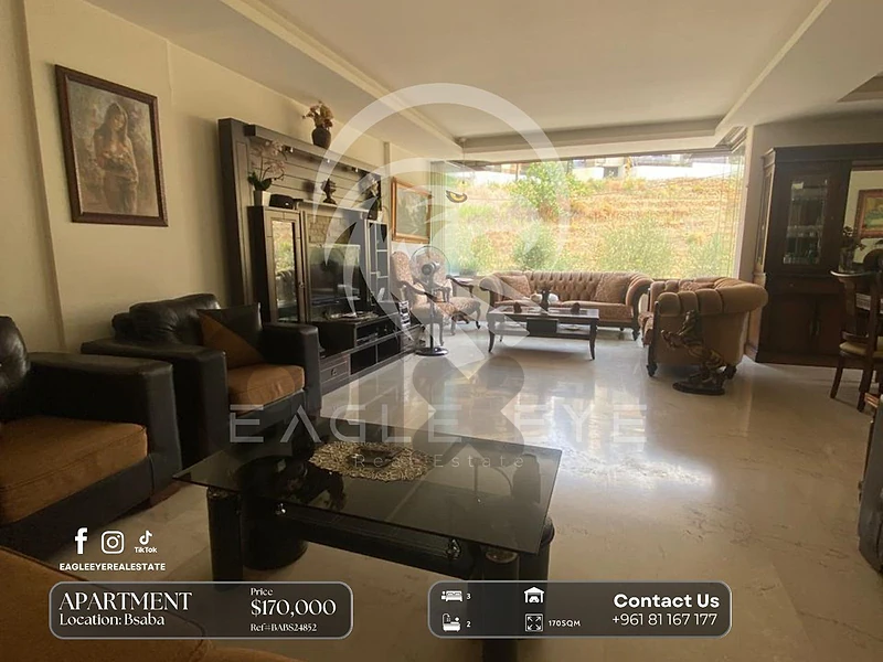 Apartment for Sale in Bsaba
شقة للبيع في بسابا
