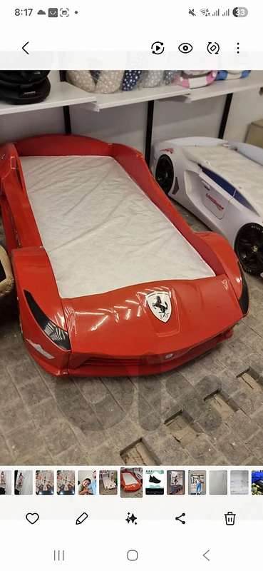 ferrari bedroom.Bed and closet