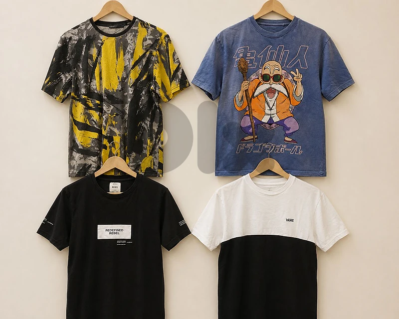 Set of 4 Brand T-Shirts - Size S