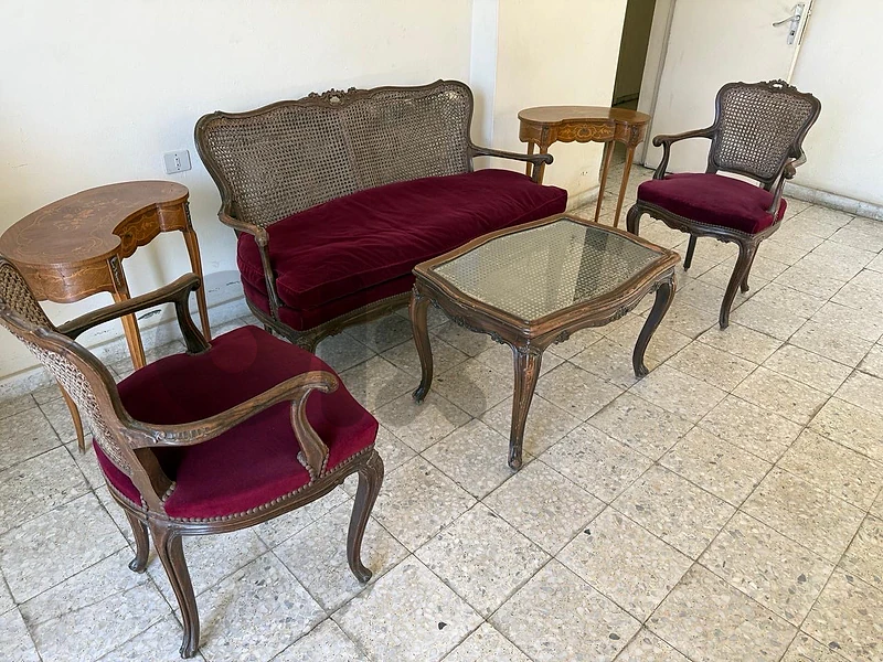 french cané style salon