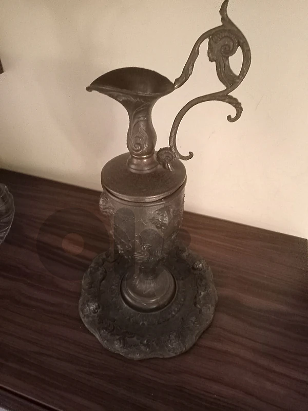 copper vase with plate