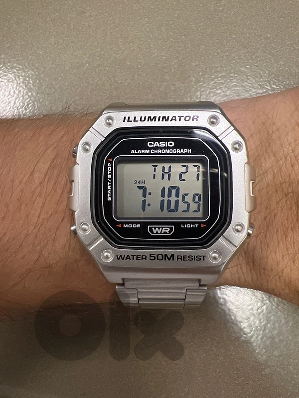 Casio Stainless Steel Watch CASIO DIGITAL MEN METAL WATCH