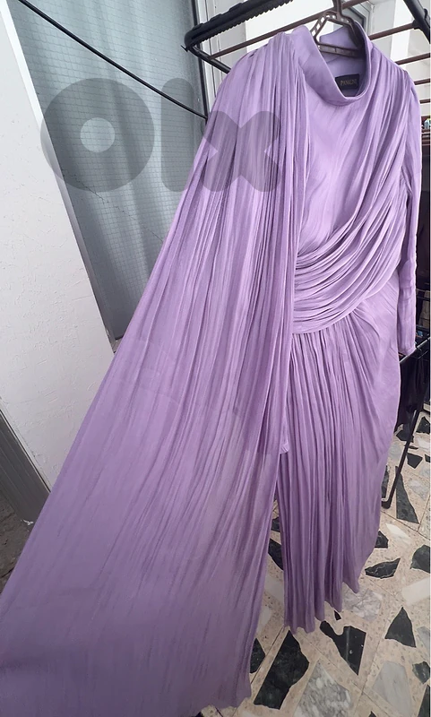 purple organza dress