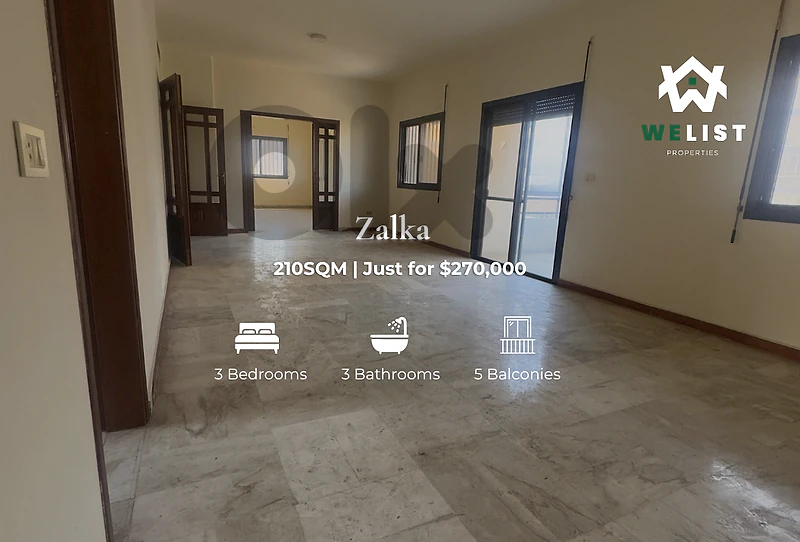 Apartment for sale in Zalka شقة للبيع في منطقة الزلقا