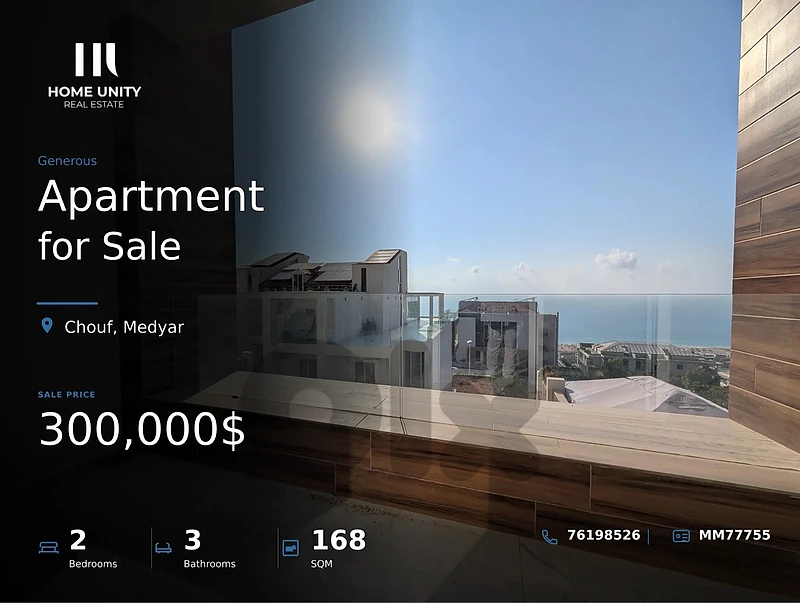 2-bedrooms Apartment, Ready to move in for Sale , located in Medyar ,C