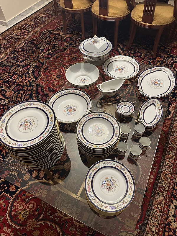 Rare Hand-Painted French Vintage Collection – 59 Pieces