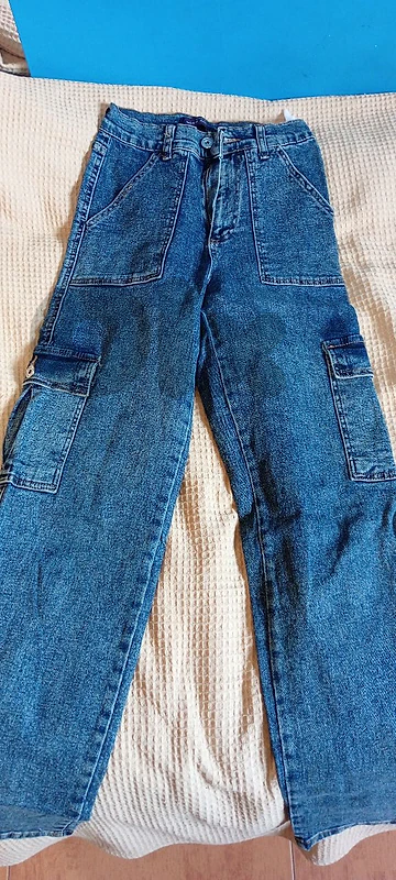 Blue cargo jeans