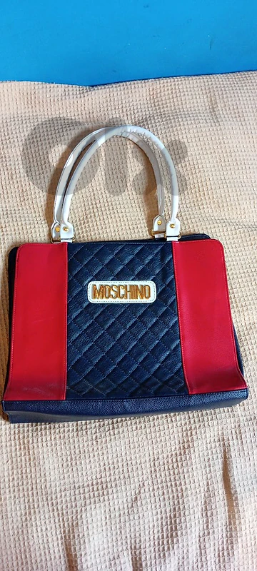 Big moshino bag in red and blue color