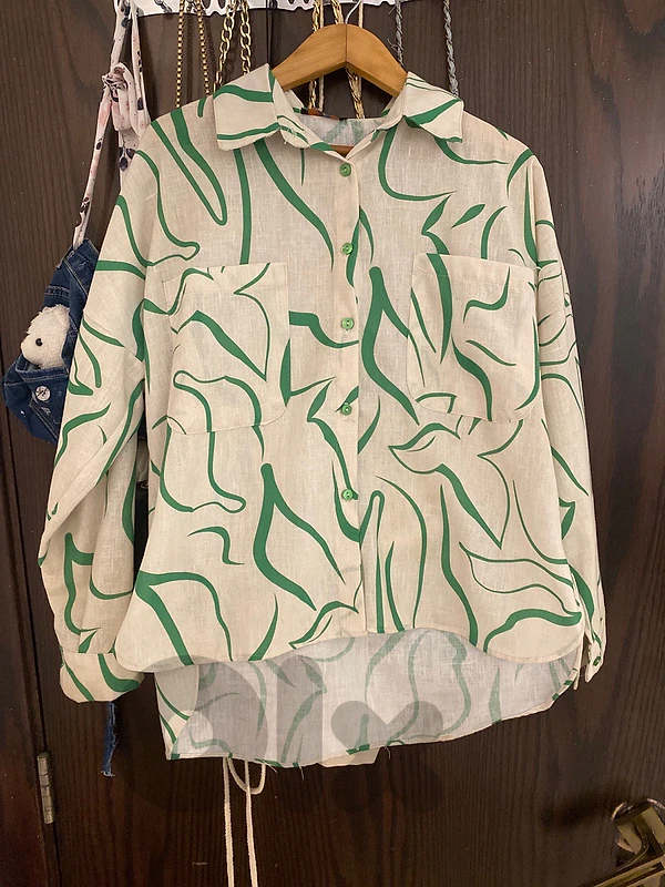button down oversize shirt for teen gild