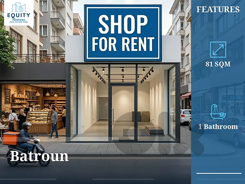 81 SQM Shop For Rent In Batroun #KS19998 81 SQM Shop For Rent In Batroun #KS19998