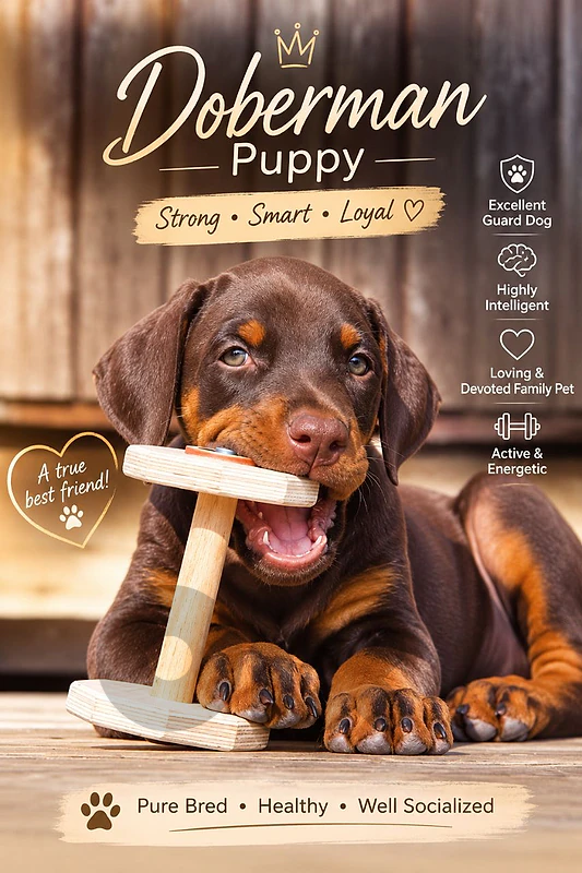 Doberman Red and Rust Puppy | delivery | dog