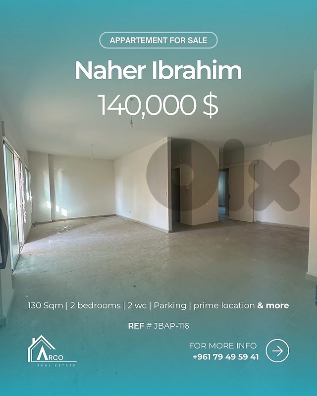 Apartment for sale in Nahr ibrahim (JbAp116) - Prime Location