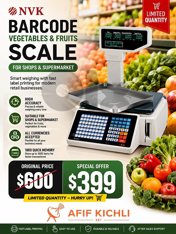 Barcode Scale for Supermarket-Stores