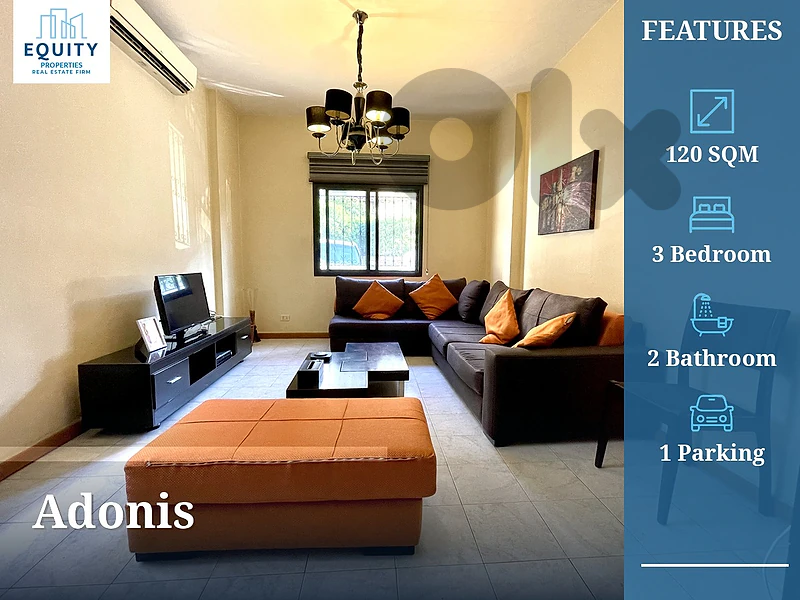 Furnished 120 SQM Apartment For Rent In Adonis #RK20927 Furnished 120 SQM Apartment For Rent In Adonis #RK20927