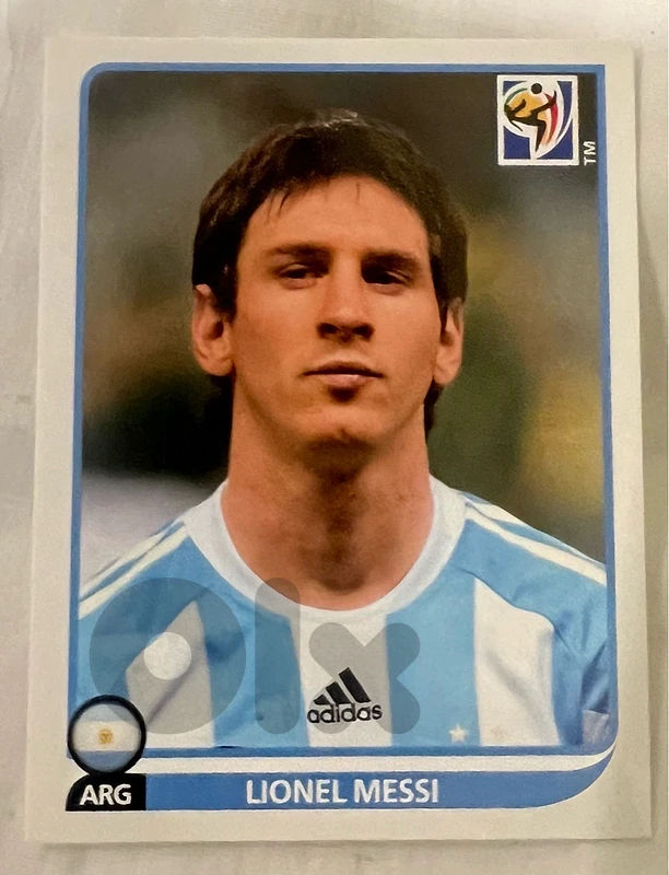 Rare Panini Messi sticker unnumbered- World Cup 2010