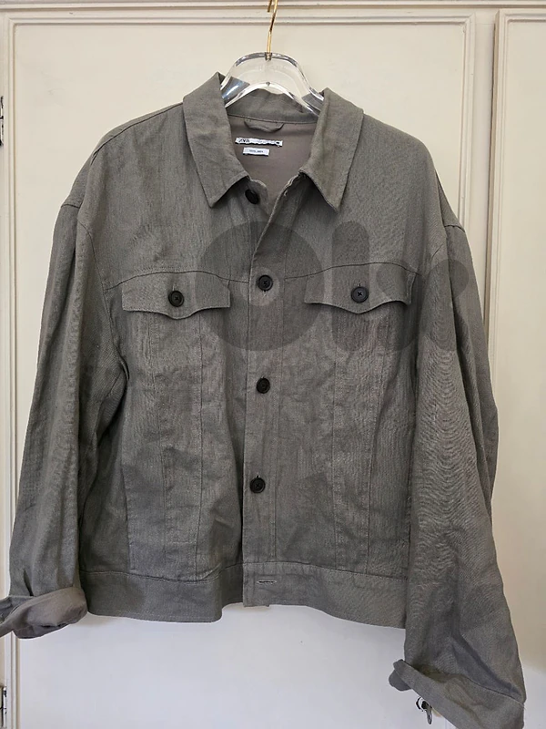 zara jacket size large linen