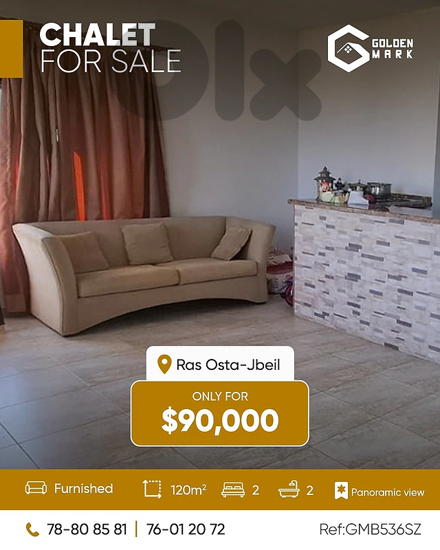 GMB536SZ - Chalet For Sale in Ras Osta  - شاليه للبيع في رأس أسطا