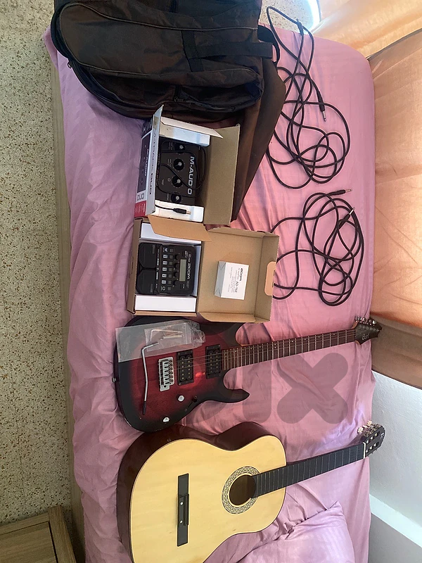Cort Electric Guitar + Acoustic Guitar + Effects Bundle 🎸