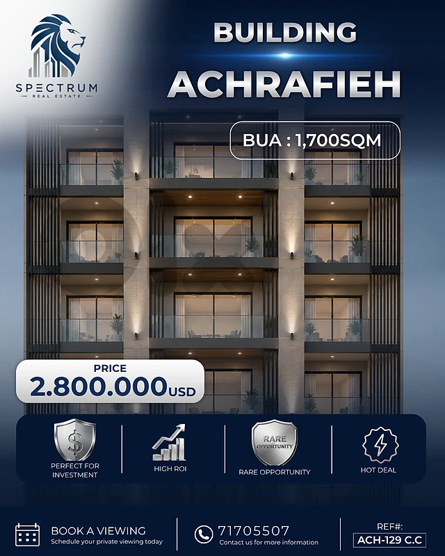 HOT DEAL ! BUILDING FOR SALE IN ACHRAFIEH PRIME | ACH-129 C.C