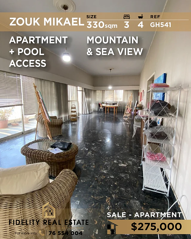 Apartment for sale in Zouk Mikael GH541 شقة للبيع في زوق مكايل