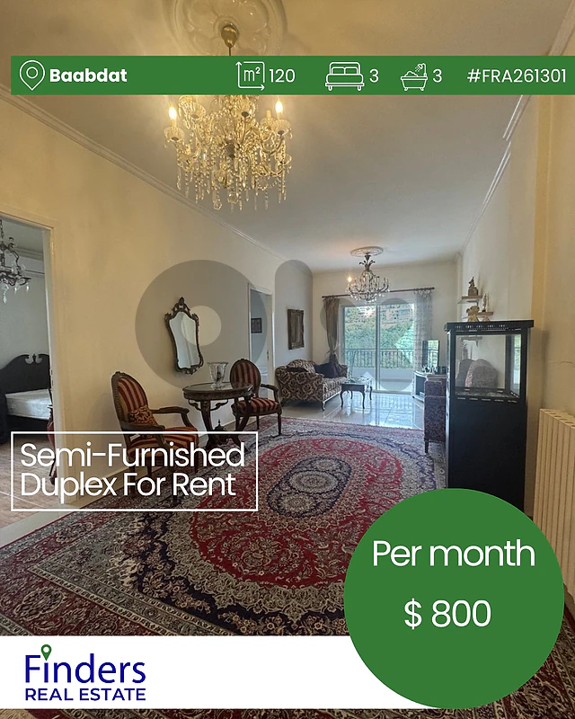 Duplex for rent in Baabdat! شقة دوبلكس للإيجار في بعبدات! Duplex for rent in Baabdat! شقة دوبلكس للإيجار في بعبدات!