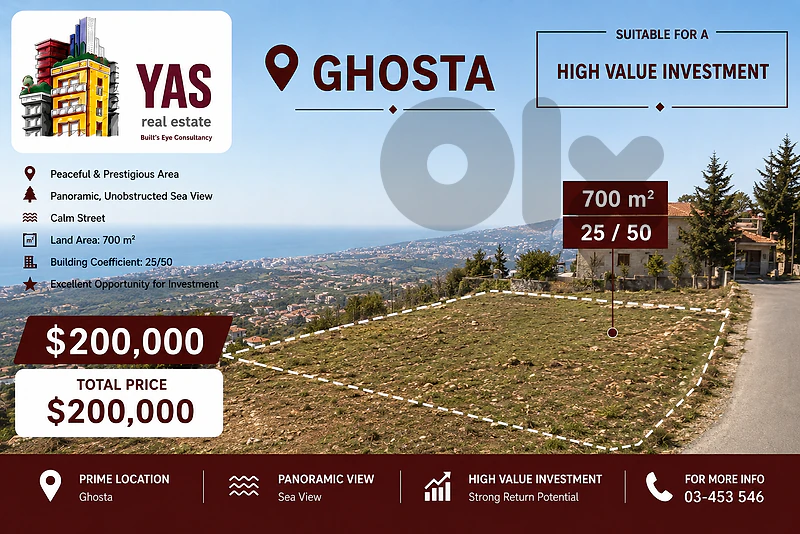 Ghosta 700m2 Land | 25 / 50 | Panoramic View | Calm Street | WA |