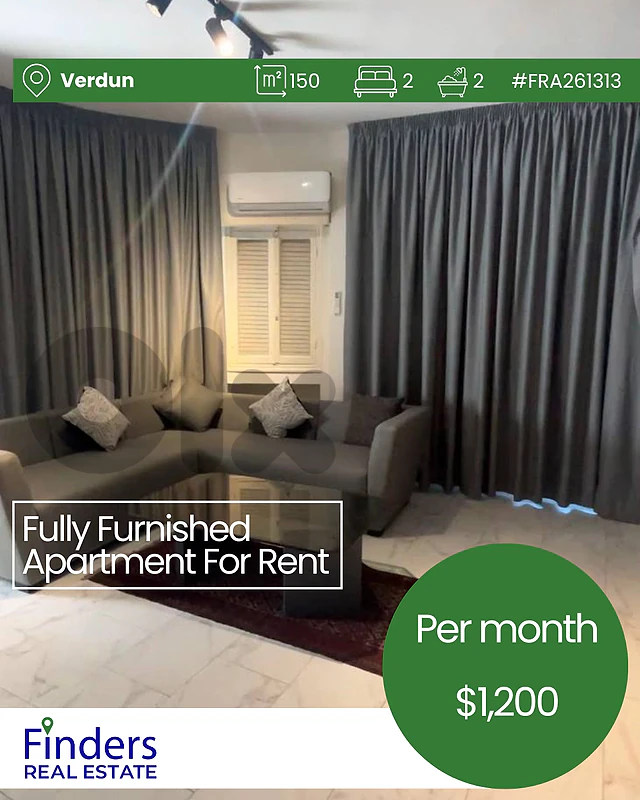 Apartment for rent in Verdun!شقة للإيجار في فردان!