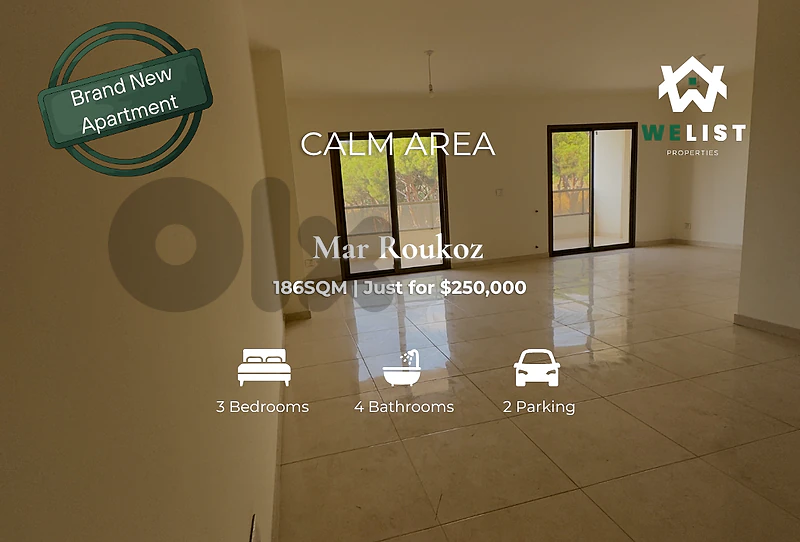 Apartment for sale in Mar Roukoz شقة للبيع في منطقة مار روكز -الدكوانة